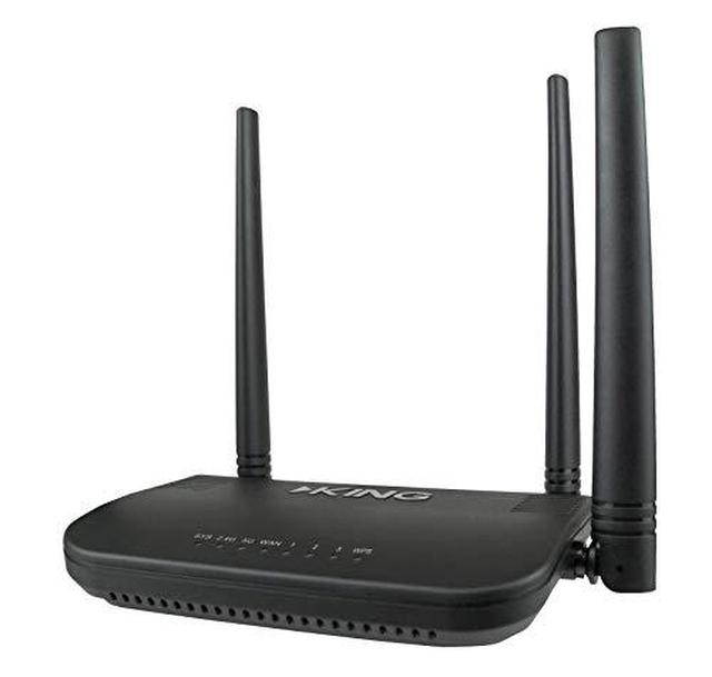 KING KF1001 Falcon Automatic Directional WiFi Antenna with WiFiMax Router and Range Extender - Black