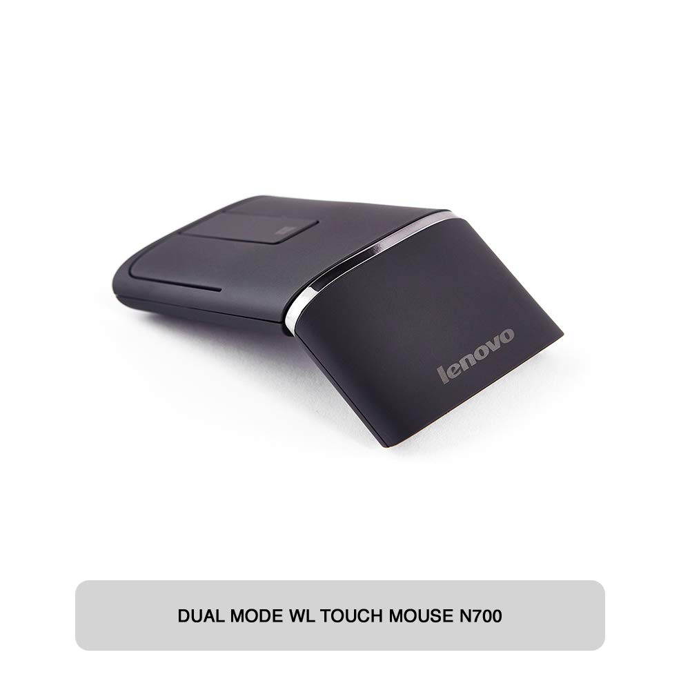 Lenovo Dual Mode WL Bluetooth Touch Mouse N700, Black (888015450),N700 Wi-Fi 2.4GHz & Bluetooth 4.0 Dual Mode Mouse Laser Pointer