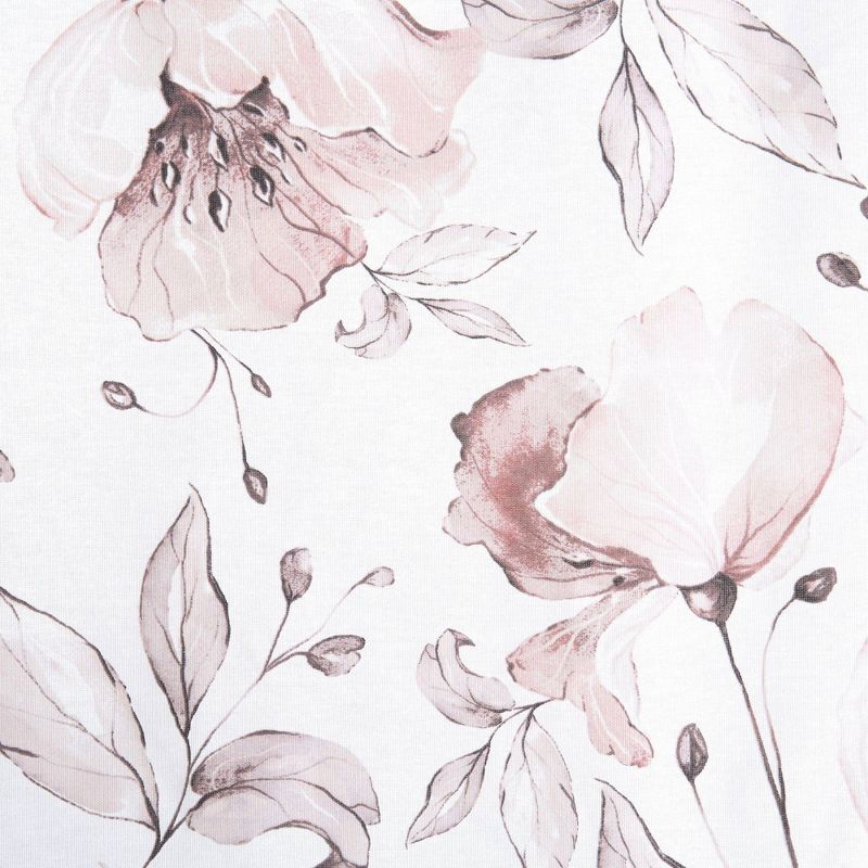 72"x72" Lily Cotton Fabric Shower Curtain Blush - Nicole Miller