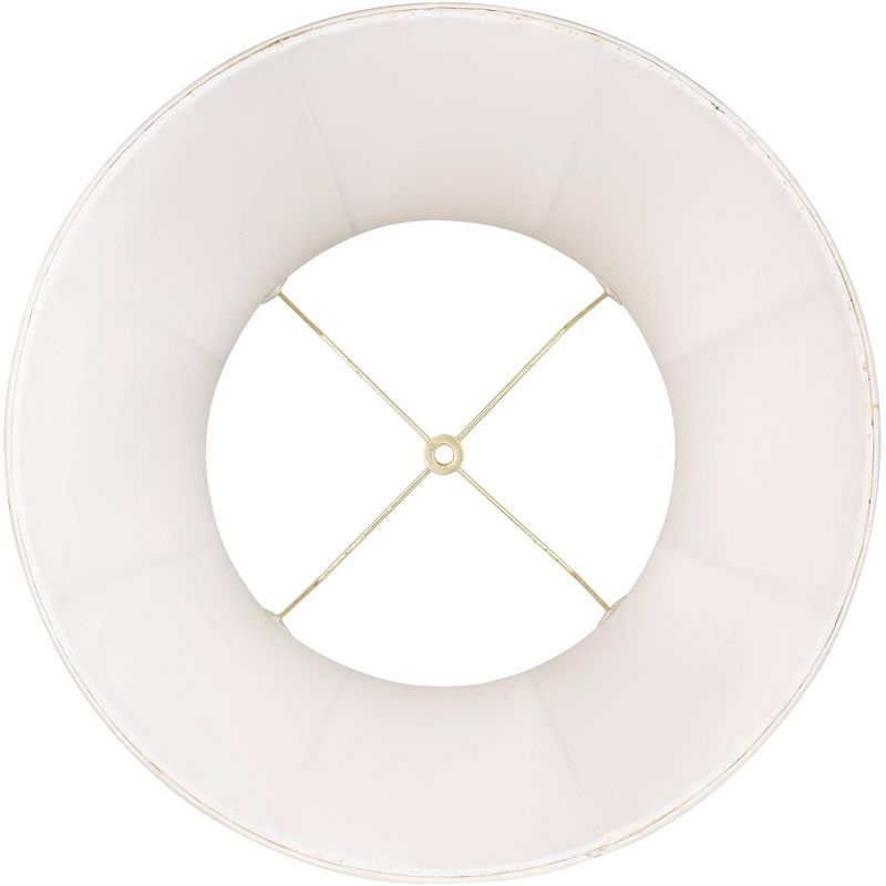 Springcrest Creme Mushroom Pleat Large Lamp Shade 12" Top x 18" Bottom x 18" Slant x 17.75" High (Spider) Replacement with Harp and Finial