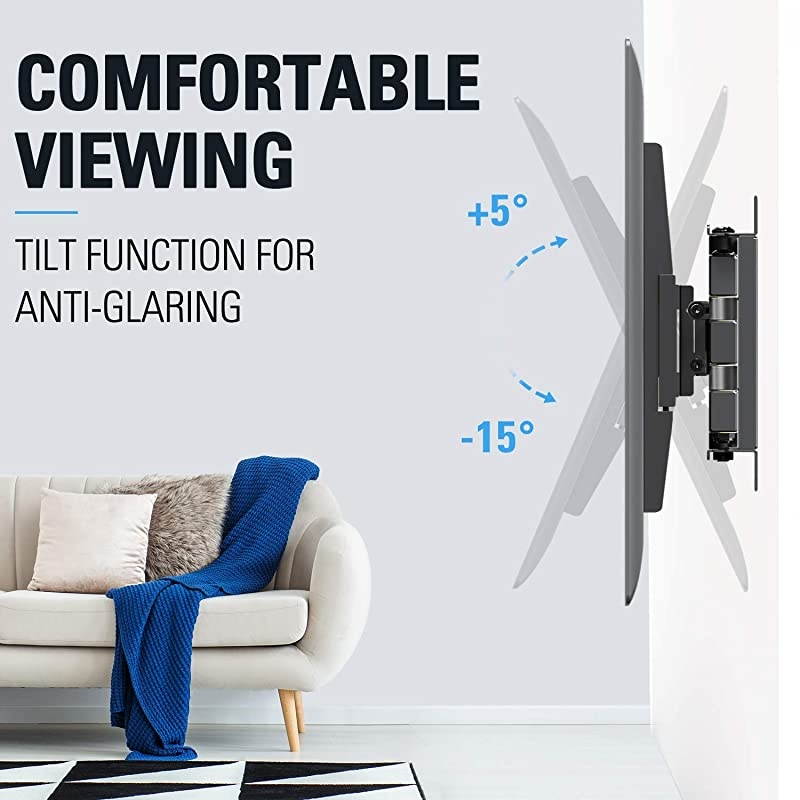 UL Listed TV Mount TV Wall Mount with Swivel and Tilt for Most 3255 Inch TV Full Motion TV Mount with Articulating Dual Arms Max VESA 400x400mm 99 lbs Loading 16 inch Studs MD2380