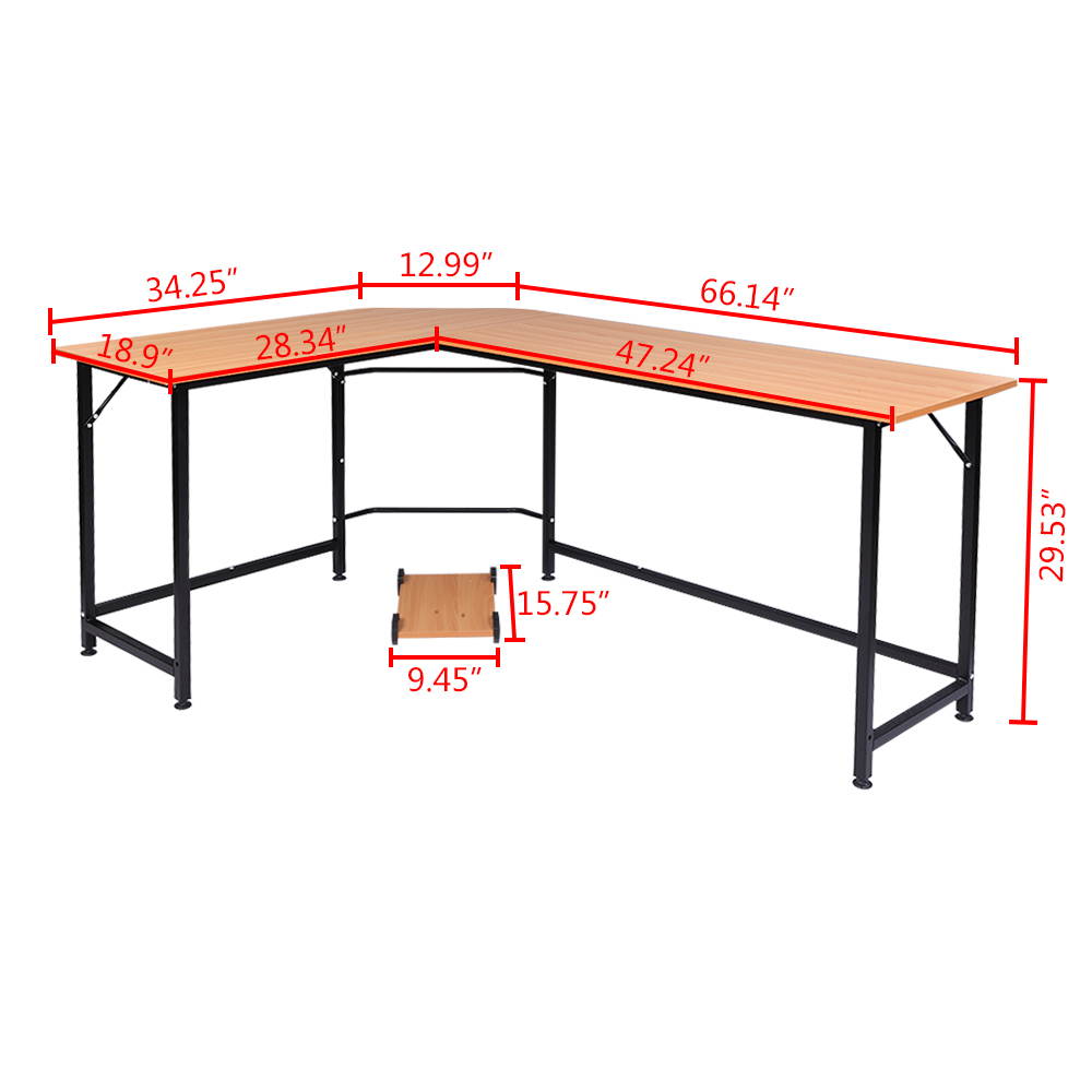 TakeIt Large Computer Corner Desk Gaming Desk L Shaped Desktop Desk Home Office Study Working Writing Laptop Table