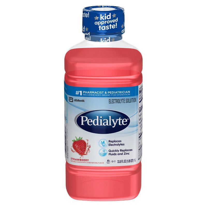 Pedialyte Electrolyte Solution -Strawberry - 33.8 fl oz