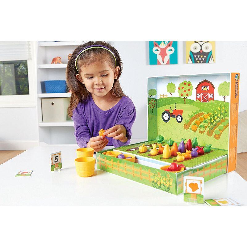 Learning Resources Veggie Farm Sorting Set, 46 Pieces, Ages 3+