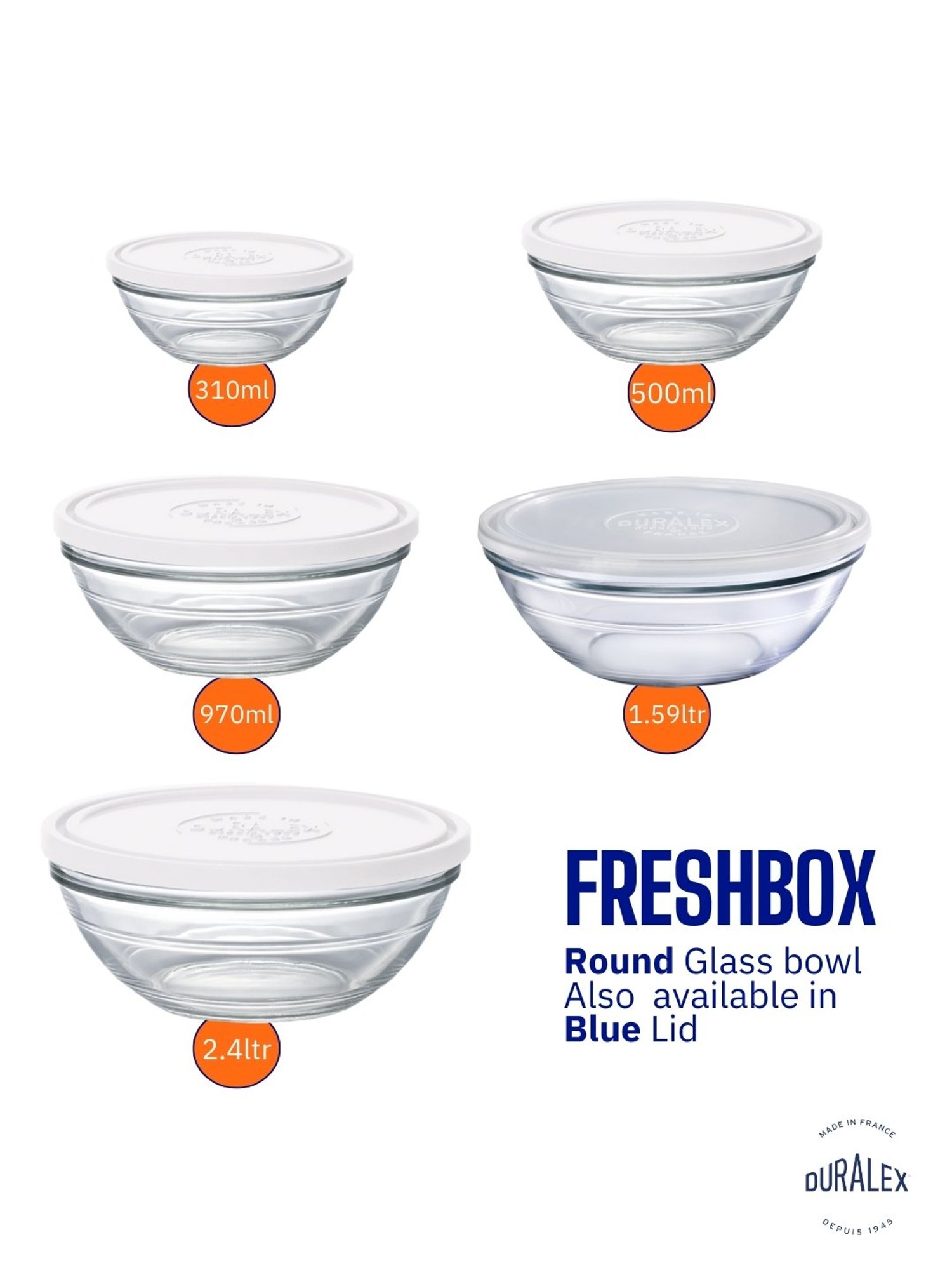 @home Nilkamal Black Polypropylene Snack Bowl With Lid (0.46 L)