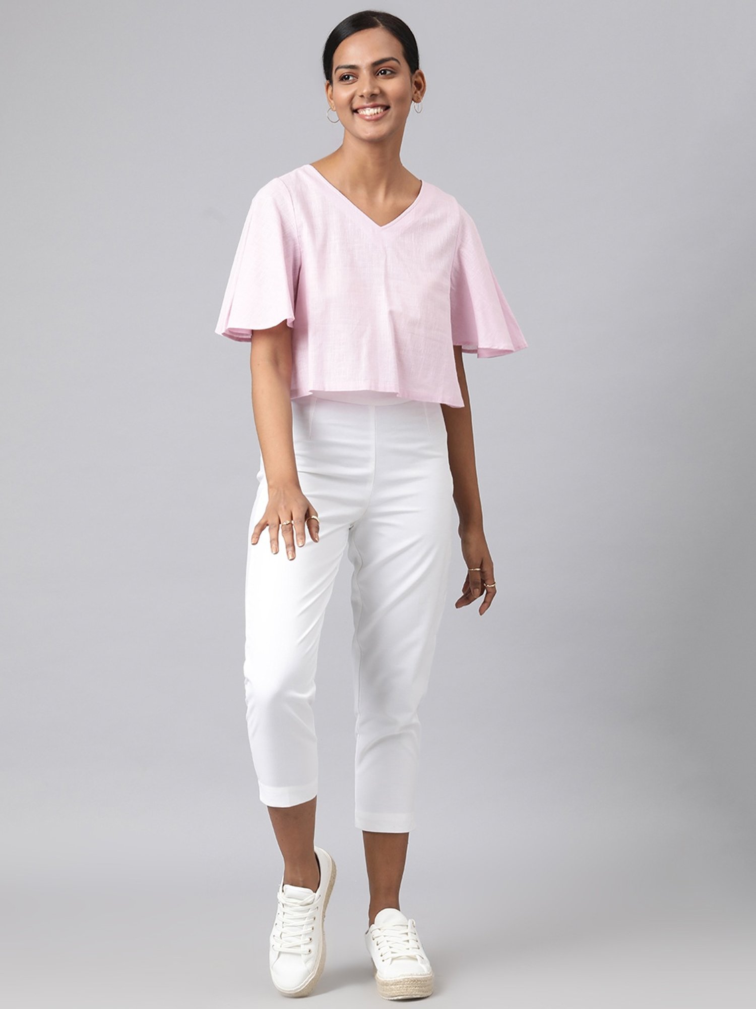 Fabindia Pink Cotton Top