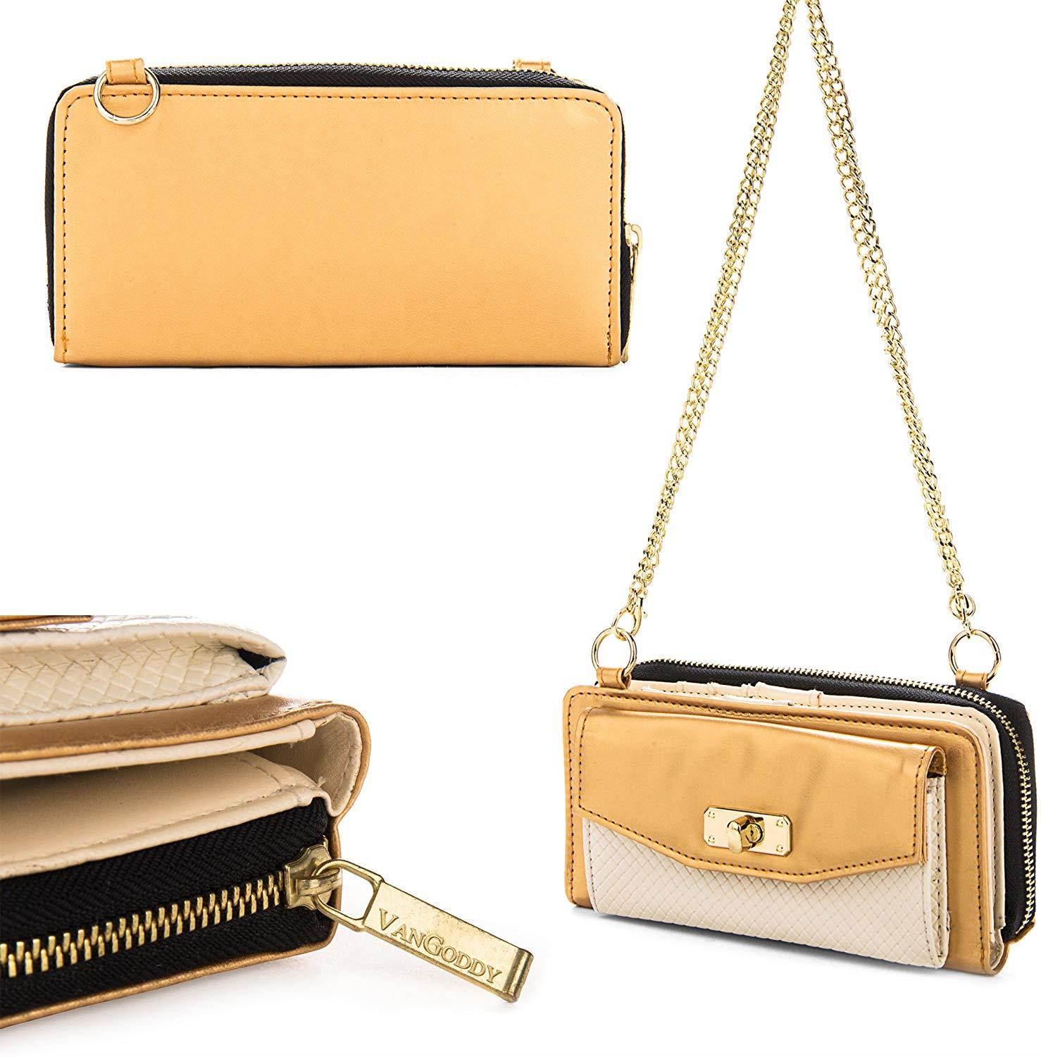 Venice Wallet Clutch Bag Carrying Case for Kyocera Hydro, Brigadier, Torque, Rise, Presto, Milano&hellip;. and Auxiliary Cable and Windshield Car Mount