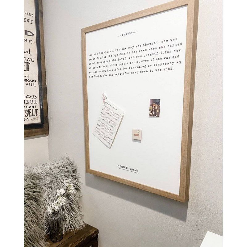 24" x 32" Beauty - F. Scott Fitzgerald Magnet Board Brown - Petal Lane