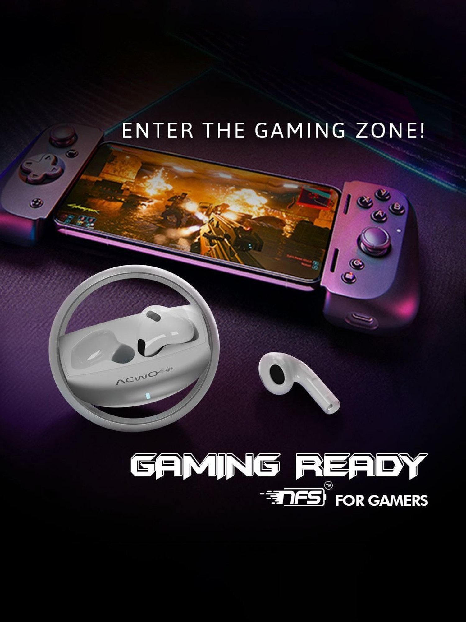 ACwO DwOTS Muze In Ear Bluetooth Earbuds with ANC & 30H Playtime (Smokey Silver, True Wireless)