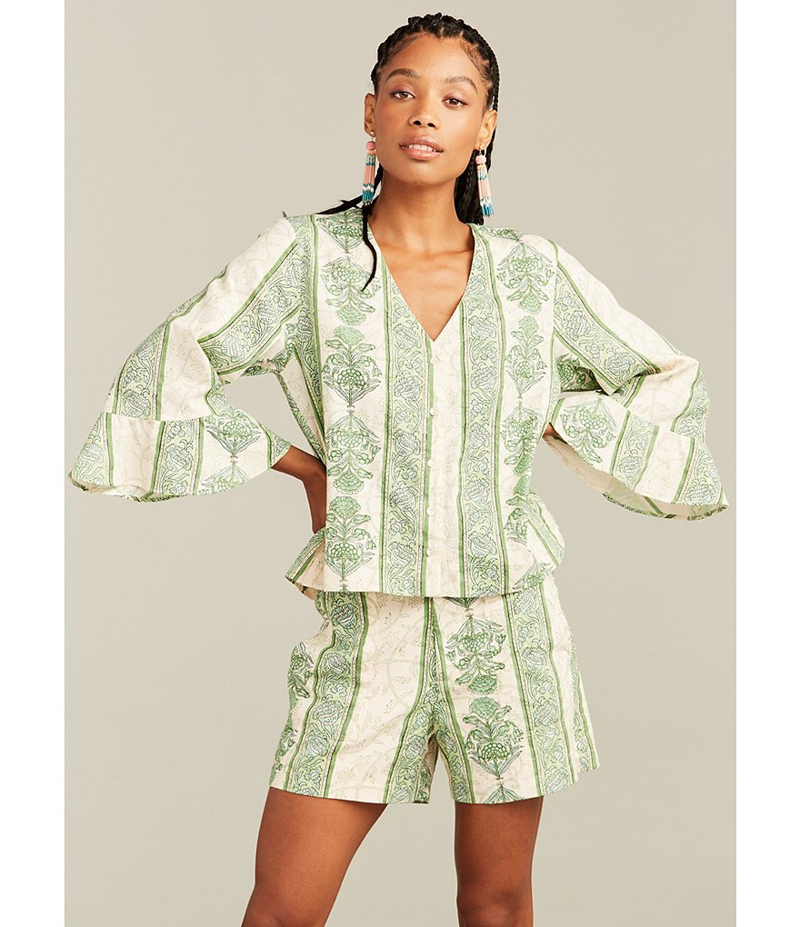 Roller Rabbit Berrino Mid Rise Coordinating Sierra Shorts