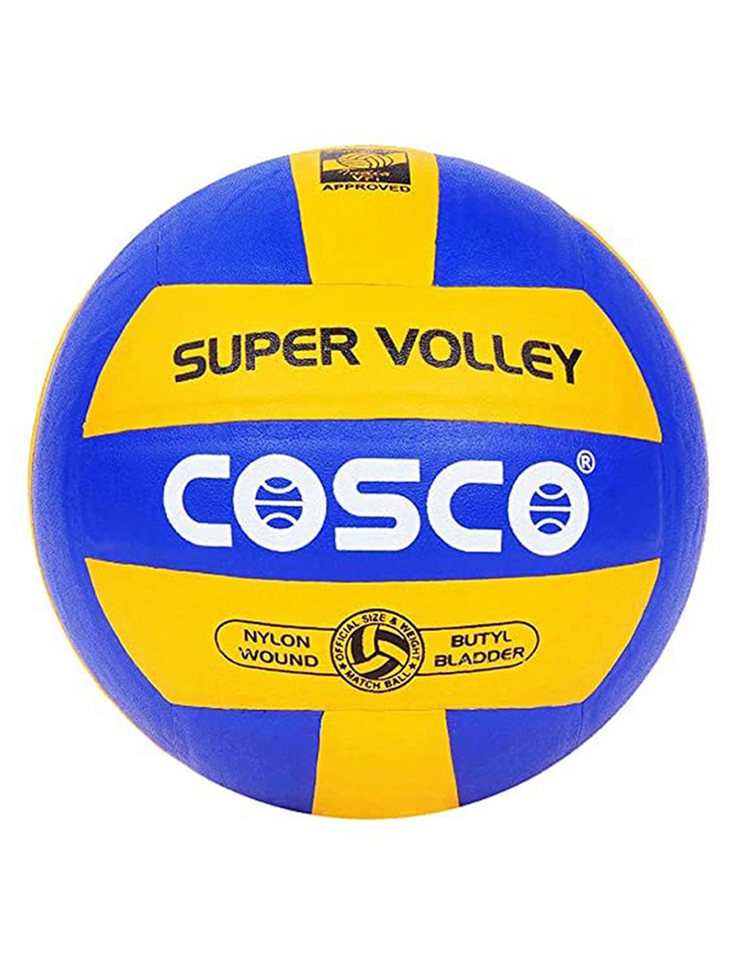 Cosco Leather Pasted Volleyball (Multicolor) Size - 4