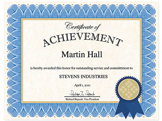 Certificate Kit, Blue Spiral