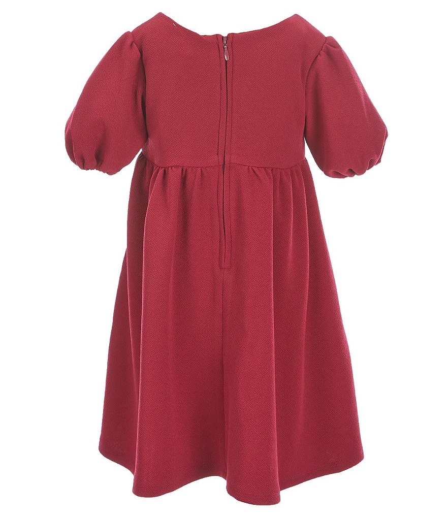 Us Angels Textured Little Girls 2T-6X Jacquard Knit Babydoll Dress