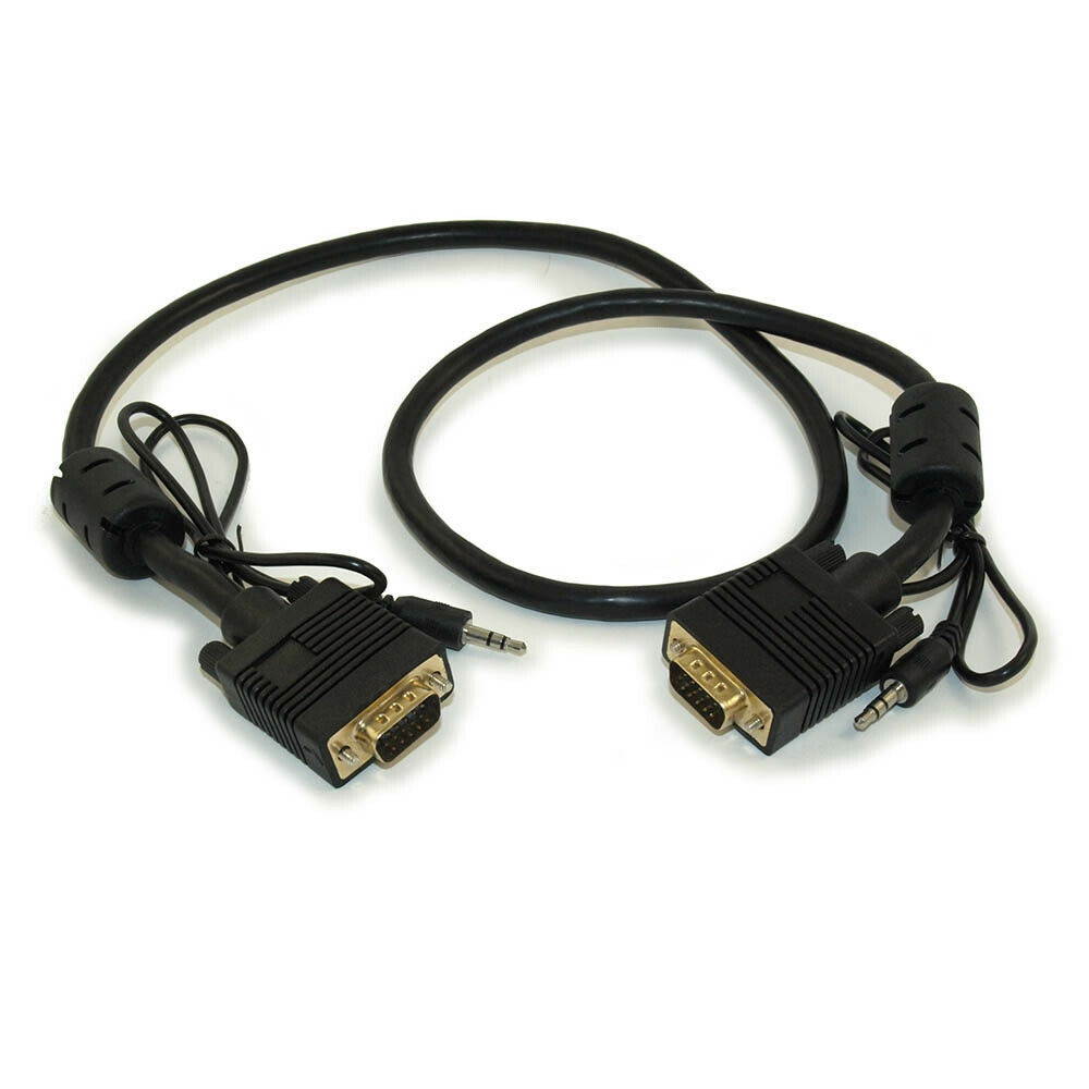 3ft Premium Tri-Shield VGA & 3.5mm Stereo TRS Audio M/M Combo Cable