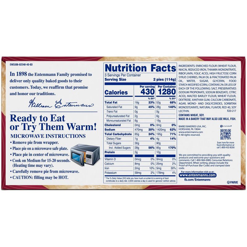 Entenmann's Mini Cherry Snack Pies - 6ct/12oz