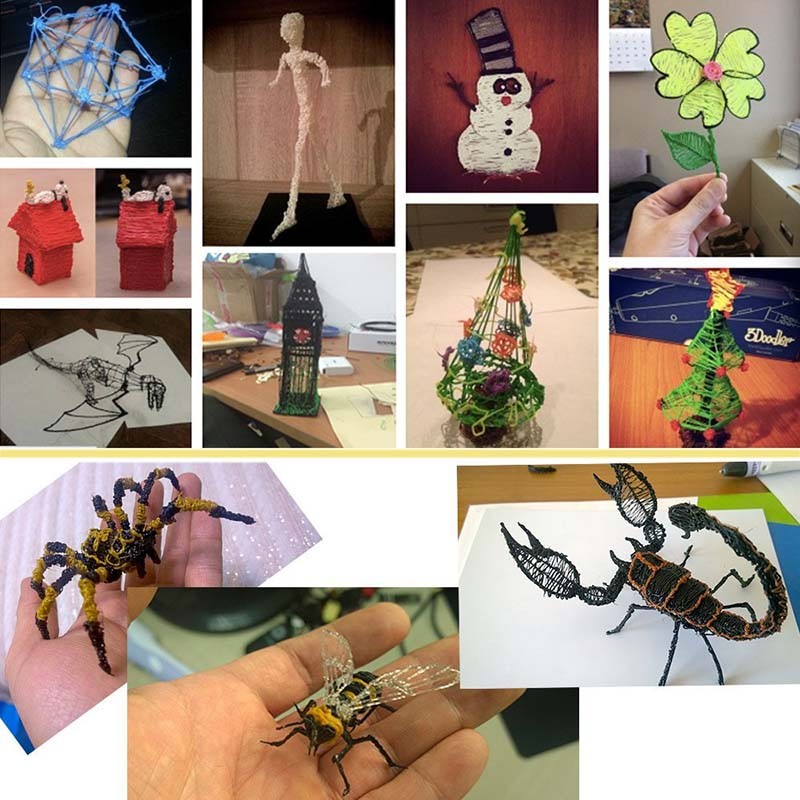 3D Air Printer Printing Pen 2nd Generation with LED LCD Display for 3D Drawing+Arts+Crafts Free ABS filament gifts for children