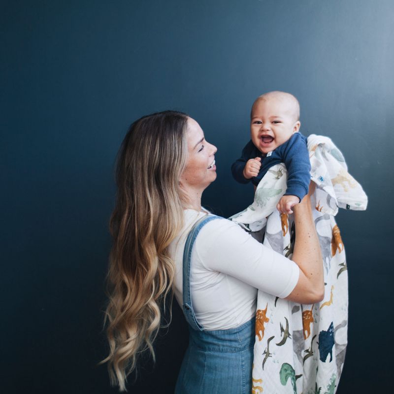Little Unicorn Cotton Muslin Swaddle Blankets - Dino Friends