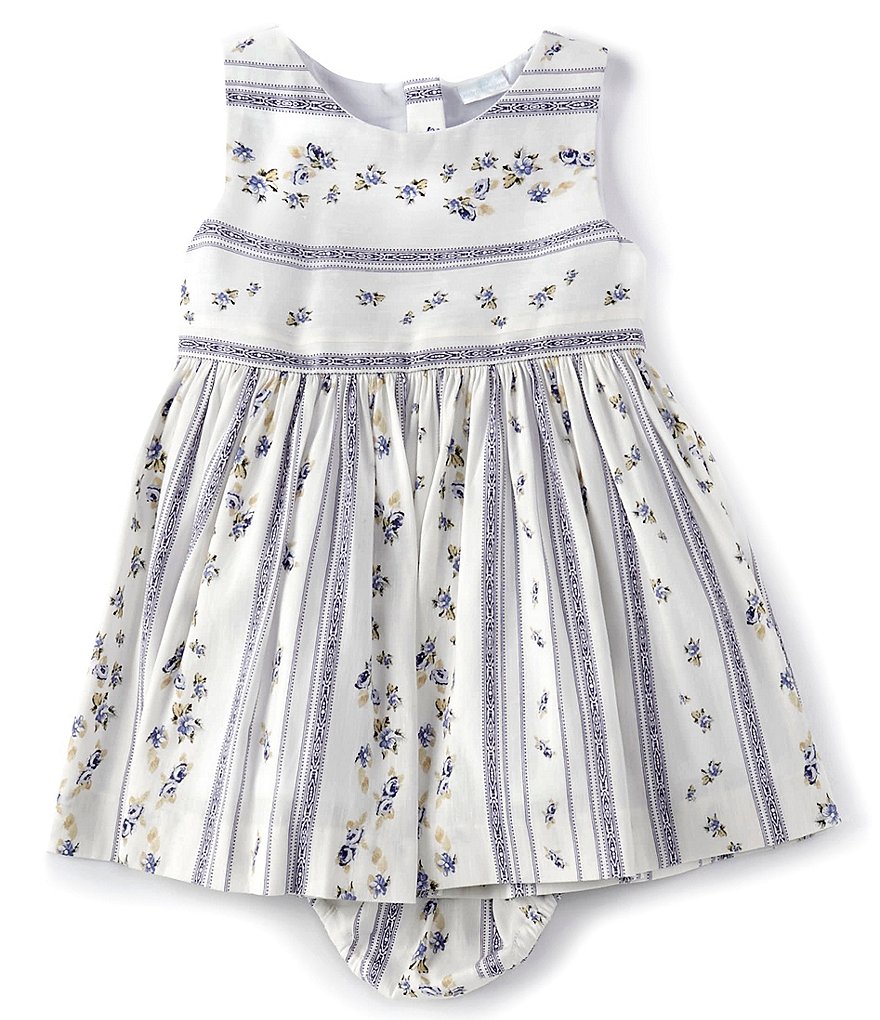 Edgehill Collection Baby Girls 12-24 Months Family Matching Floral Linen A-Line Dress