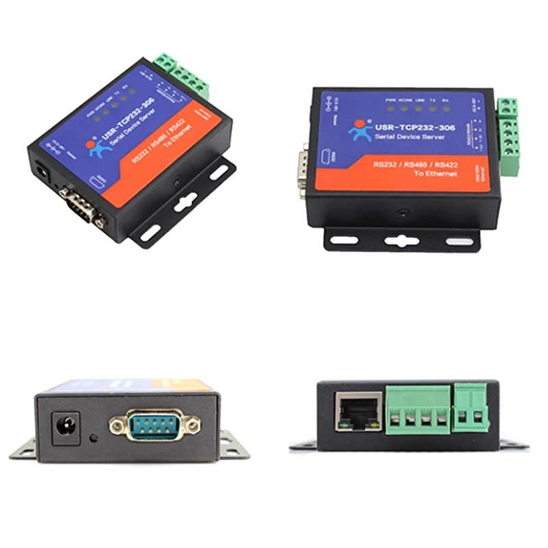 Port Serial Server RS232 RS485 RS422 Serial to Ethernet Converter Transparent Transmission Between RS232RS485RS422 Ethernet Serial Data Communication Device TCP232306 RS232485422 Port