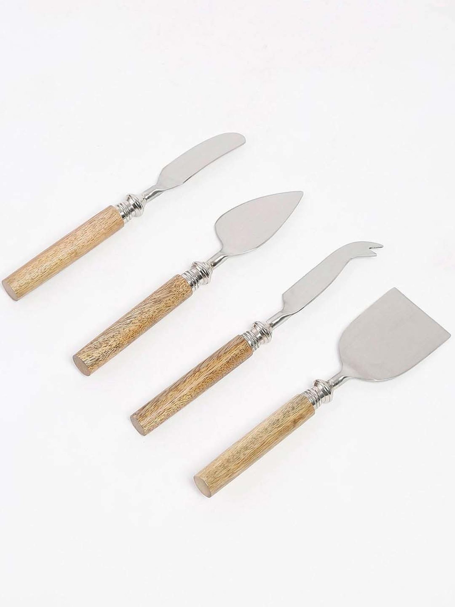 Fabindia Silver Wood Hard Knife - Set of 4