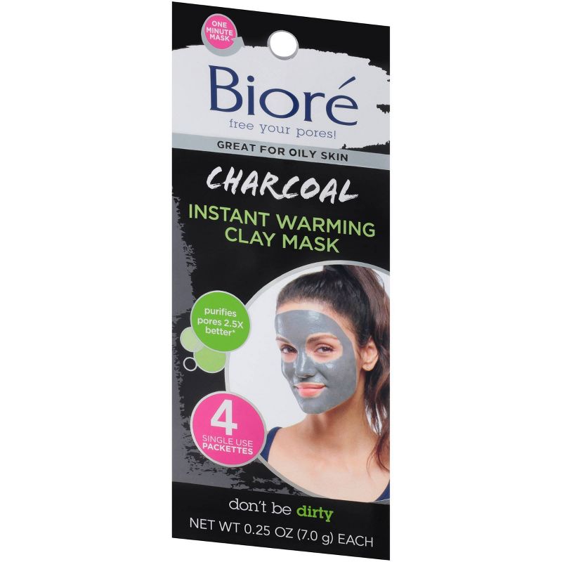 Biore Self Heating One Minute Mask - 4ct