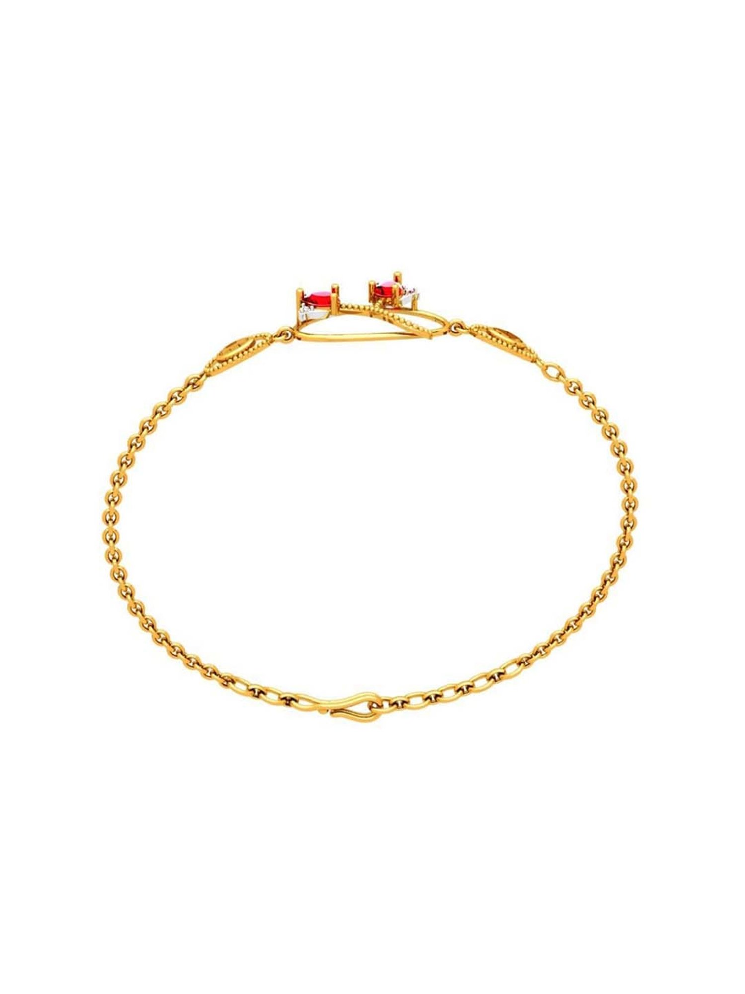 P.C. Chandra Jewellers 22k Yellow Gold Ravishing Rose Bracelet