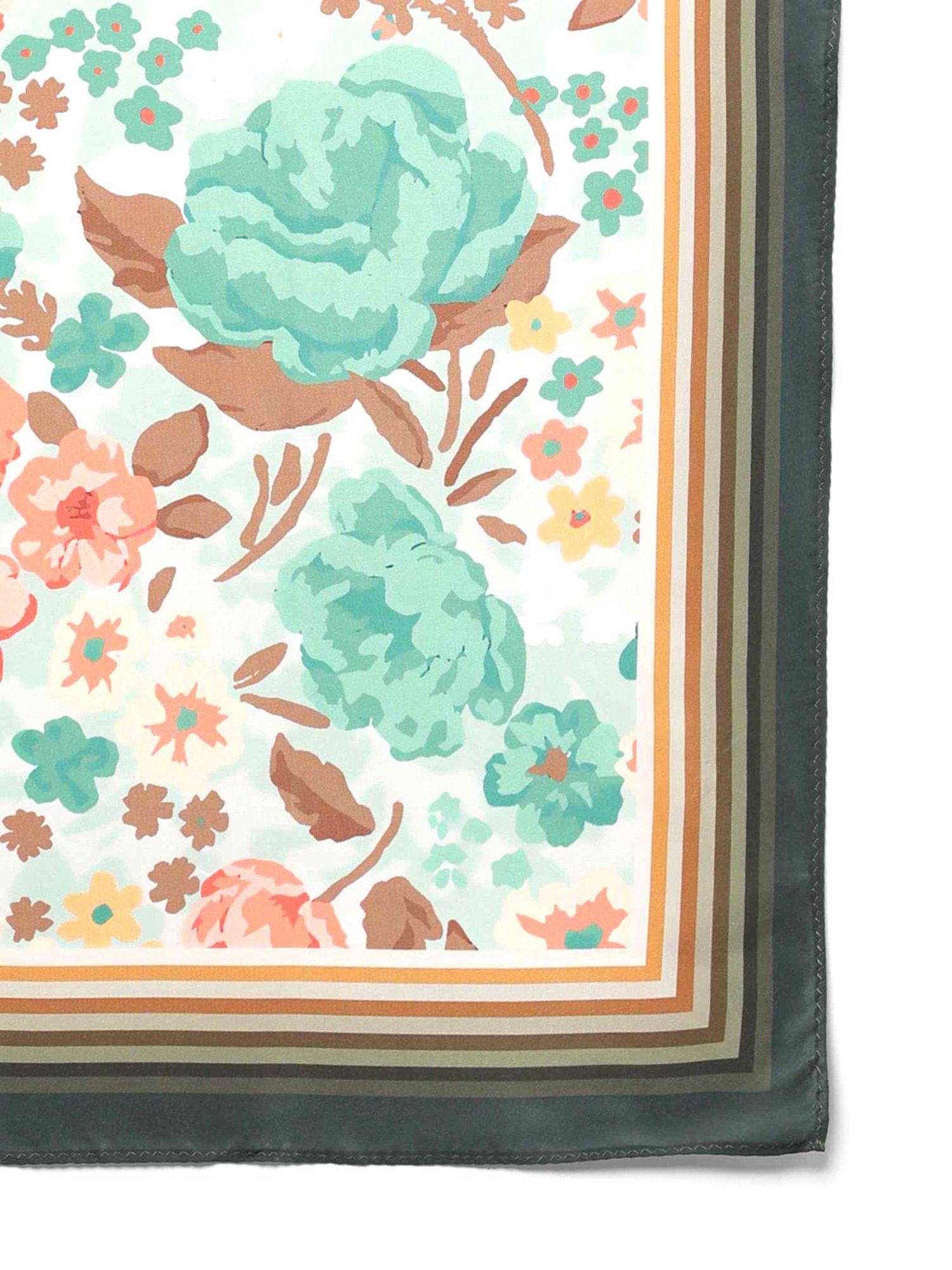 Tossido Multicolor Floral Scarf & Bag Scarf Set