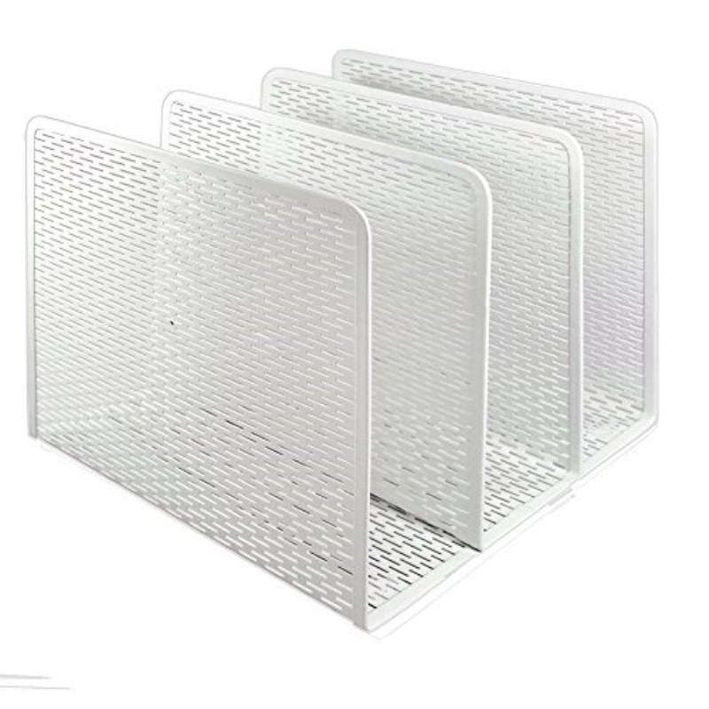 Artistic Urban Collection Punched Metal File Sorter Three Sections 8 x 8 x 7 1/4