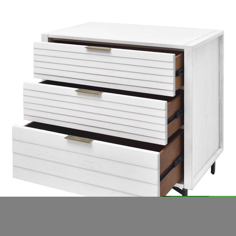 Portland 3 Drawer Chest White - Hopper Studio