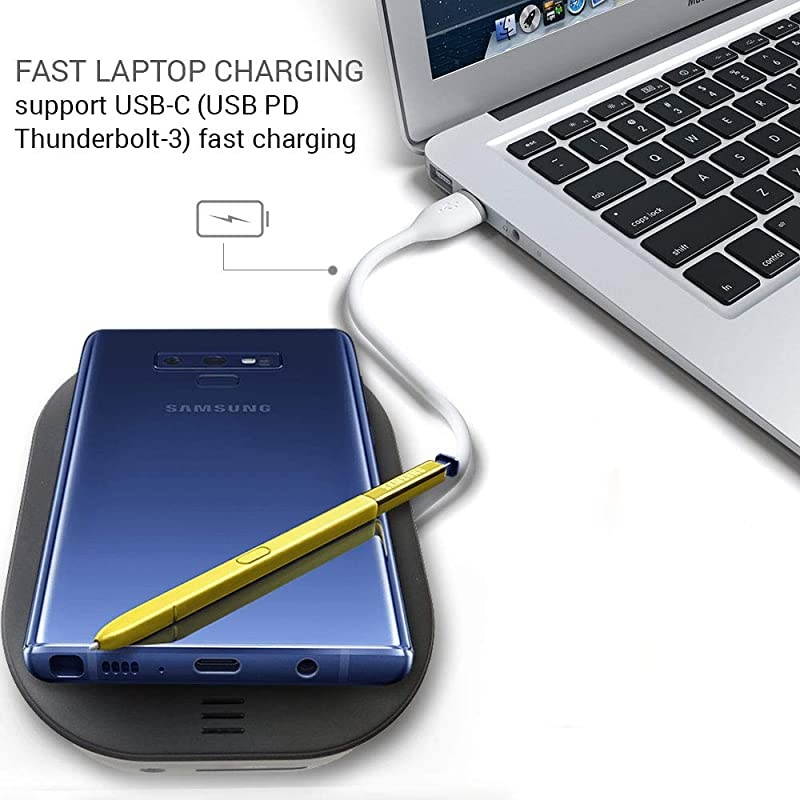 Travel USB C Dock w 45W Power Delivery Wireless Charger 4K60HZ HDMI SD Card Reader 3X USB 20 Ports AudioMic Jack Thunderbolt 3 Compatible Bundle w 65W Adapter USBC to C Cable