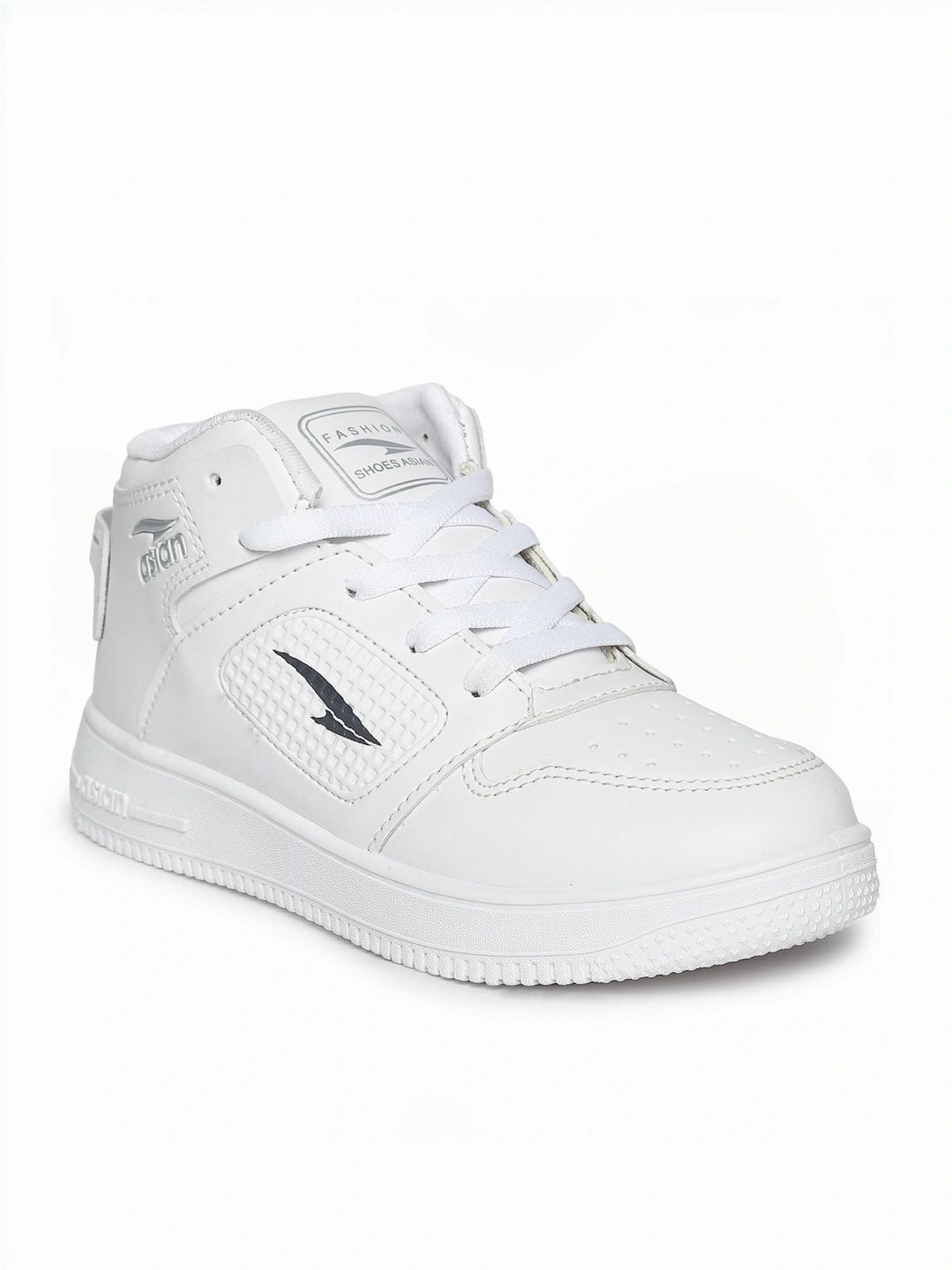 Asian Men's White Ankle High Sneakers