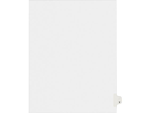 Avery 82187 Allstate-Style Legal Side Tab Divider, Title: Y, Letter, White, 25/Pack