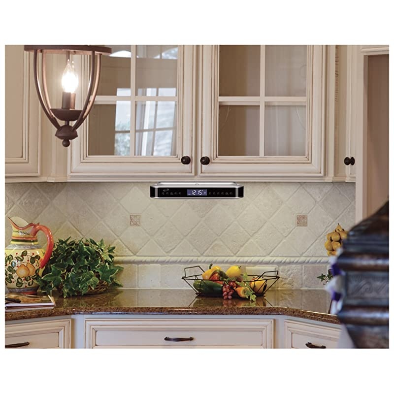 iKB333S Under Cabinet Radio with Bluetooth Speakers Silver