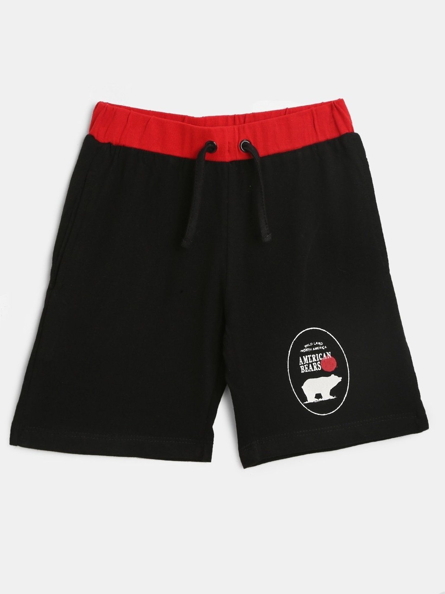 Kids Craft Black Cotton Shorts