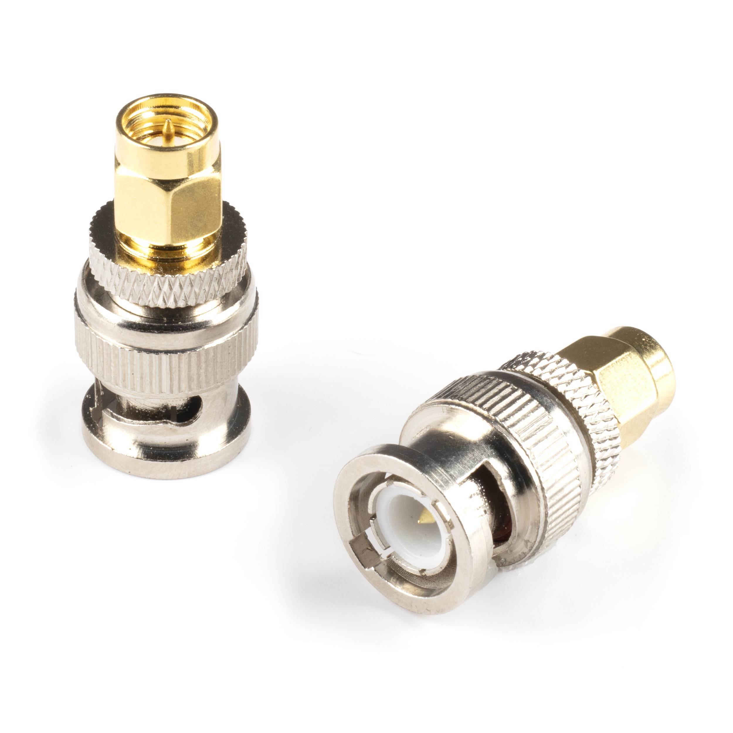 THE CIMPLE CO - Gold SMA Male to BNC Male Adapter | 25 Pack Coupler | Male to Female Coaxial (RF) Connector, Compatible with RF, SDI, HD-SDI, CCTGV, Camera
