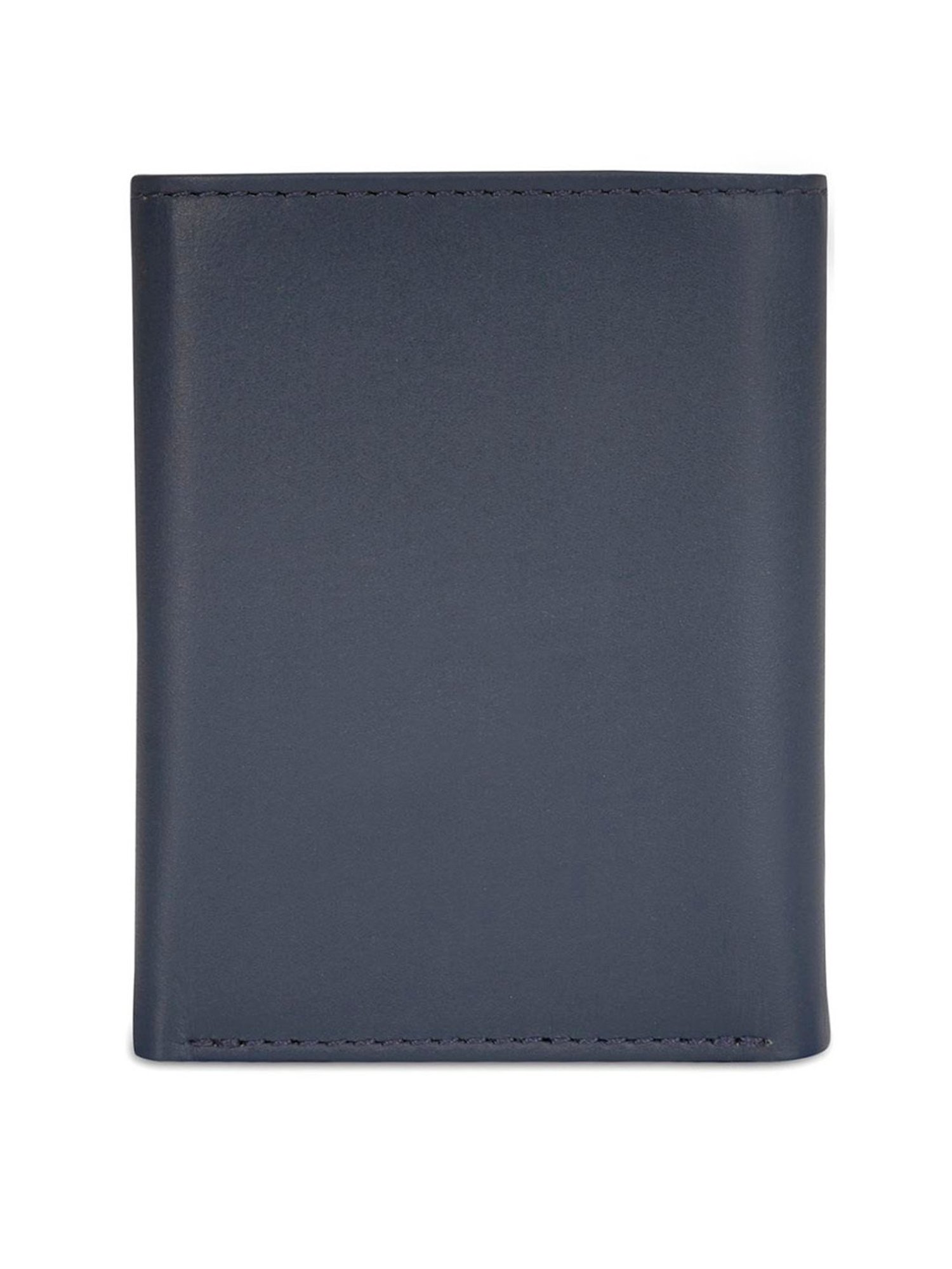 United Colors of Benetton Toledo Navy Leather Solid Tri-Fold Wallet