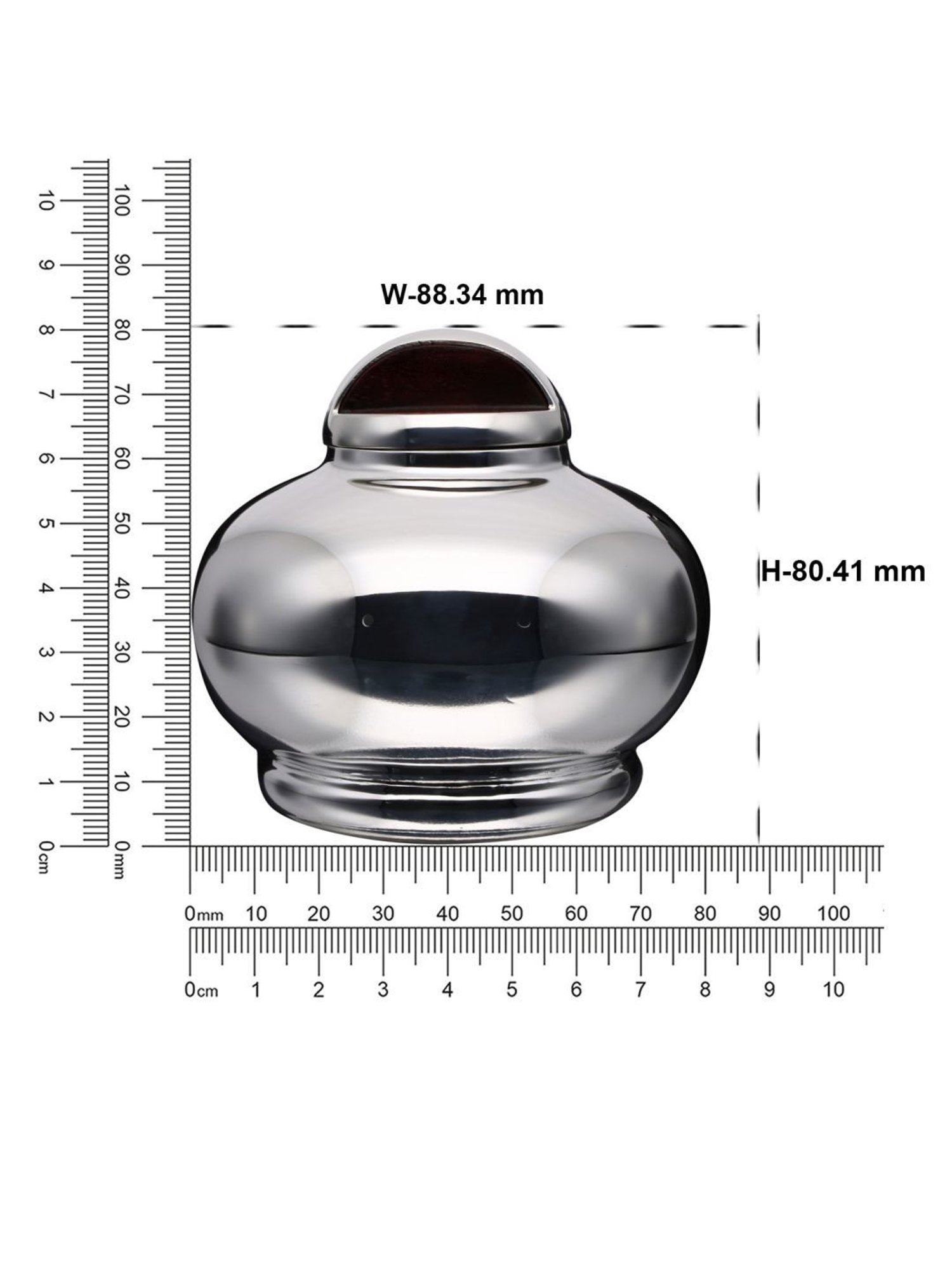 CKC Modern Silver Teapot with Wooden Handle - Elegant and Functional Design - 896 gm