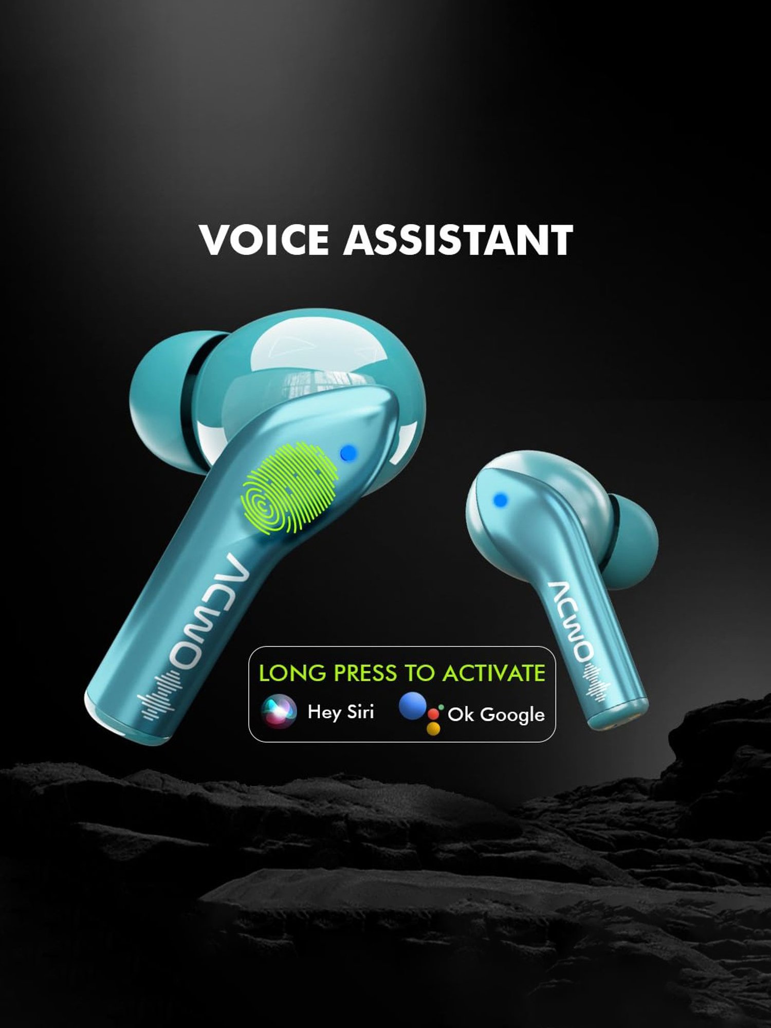 ACwO DwOTS 545 In Ear Earbuds with 48Hrs Playtime & ENC (Serene Blue, True Wireless)