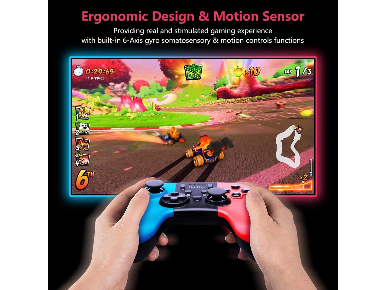 Wireless Controller for Nintendo Switch,Remote Pro Controller Gamepad Joystick for Nintendo Switch Console, Supports Gyro Axis, Turbo and Dual Vibration [Update Version]