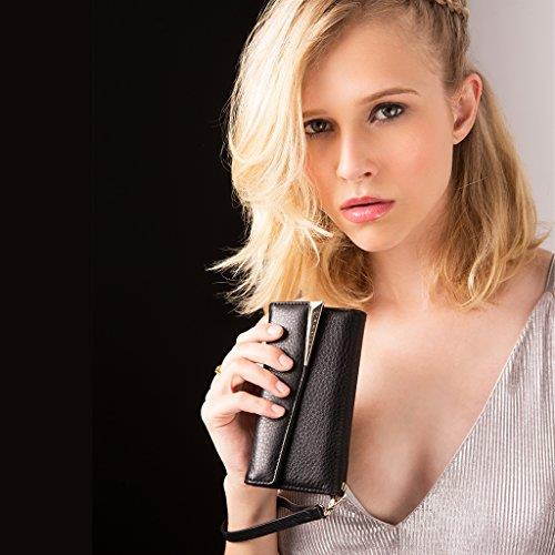 Case-Mate Leather Wristlet Folio Case for iPhone SE/8/7/6/6s - Black