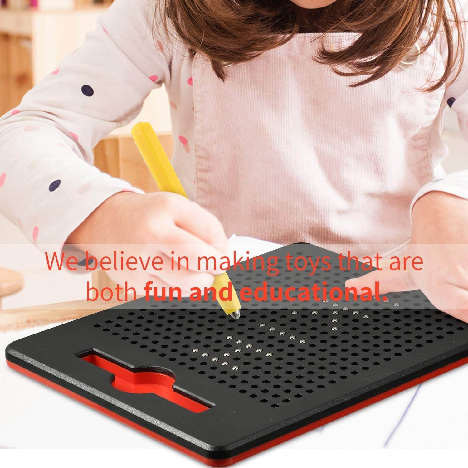 3 Pieces Replacement Stylus Magnetic Drawing Pen Magnet Replacement Pens for Magnetic Drawing Board Magnapad A to Z and Numbers 0 to 9 Yellow