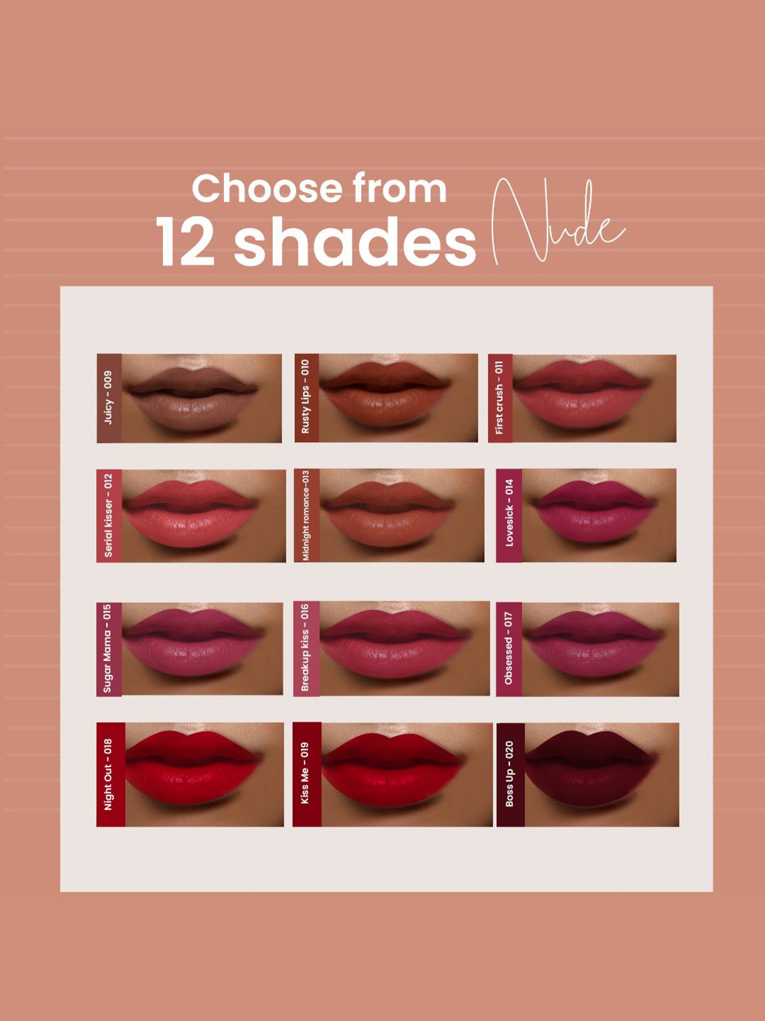 Glamveda Always On Matte Liquid Lipstick Mini Juicy-009 - 1.2 ml