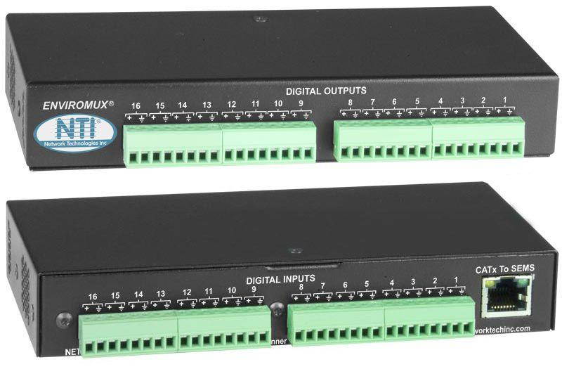 NTI E-DI16DO16-D Digital Input/Output Expander (Open-Collector Outputs) DIN Mount
