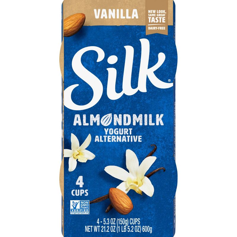 Silk AlmondMilk Dairy-Free Vanilla Yogurt - 4pk/5.3oz Cups