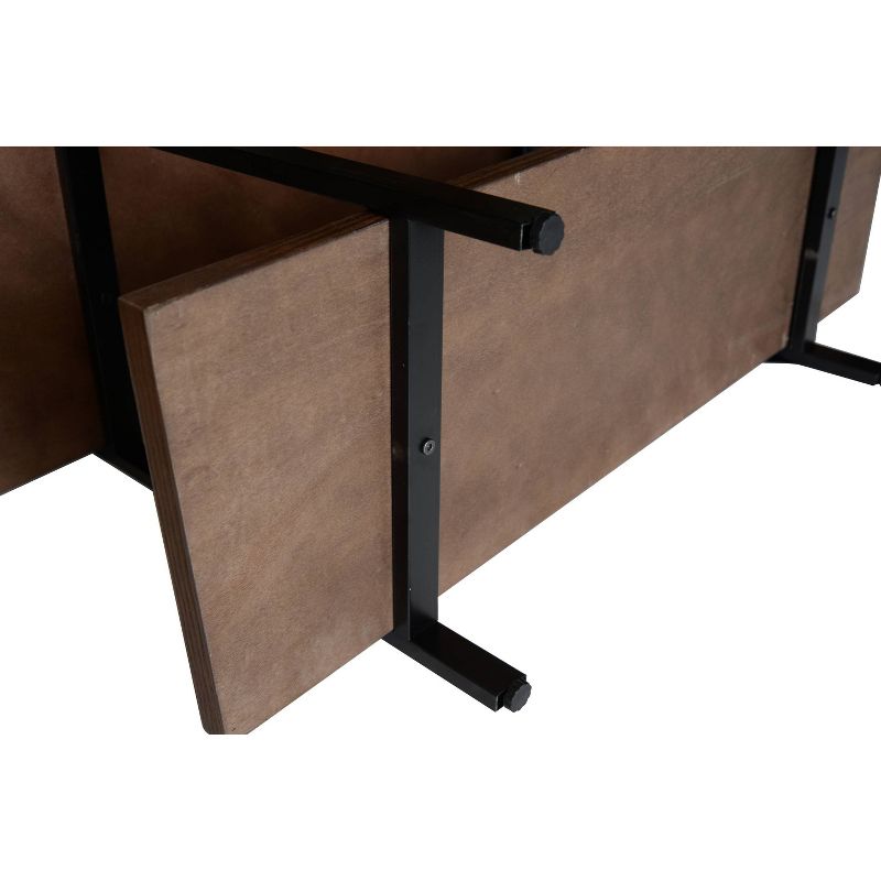 39.8" Brier 3 Shelf Etagere Bookshelf Walnut Brown - Summerland Home