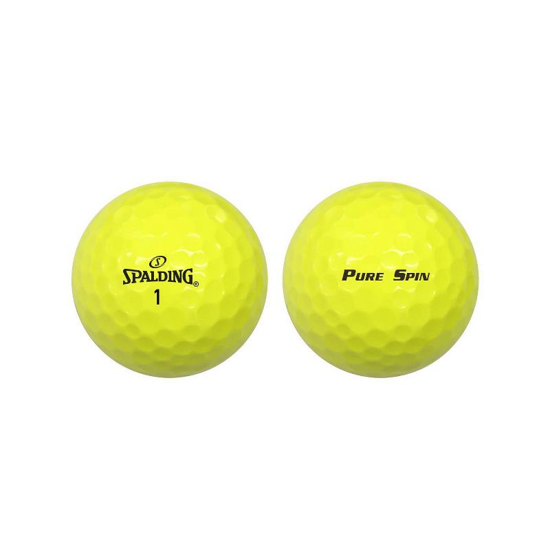 Spalding Pure Spin Golf Balls 24pc - Yellow