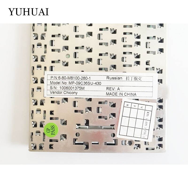 New Russian Keyboard For Clevo M720 M710 M710L M720S M720T M728T M728 M729T RU Black MP-09C36SU-430 laptop keyboard