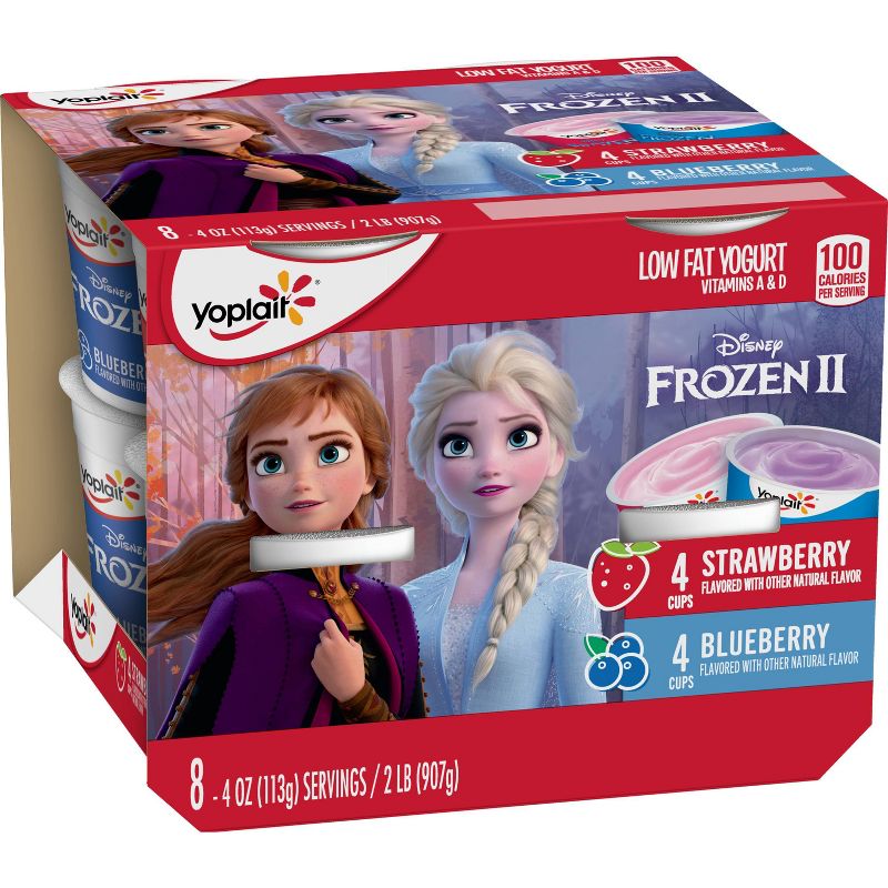 Yoplait Disney Frozen Strawberry and Blueberry Low Fat Kids' Yogurt - 8pk/4oz Cups