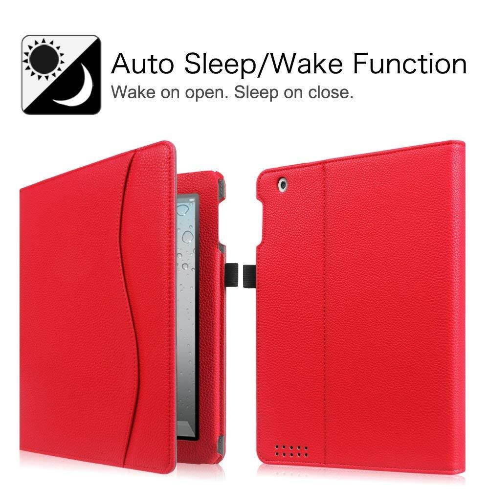 Fintie iPad 2/3/4 Case [Corner Protection] - [Multi-Angle Viewing] Folio Smart Stand Cover with Pocket, Auto Sleep/Wake for Apple iPad 2, iPad 3 & iPad 4th Gen with Retina Display, Red