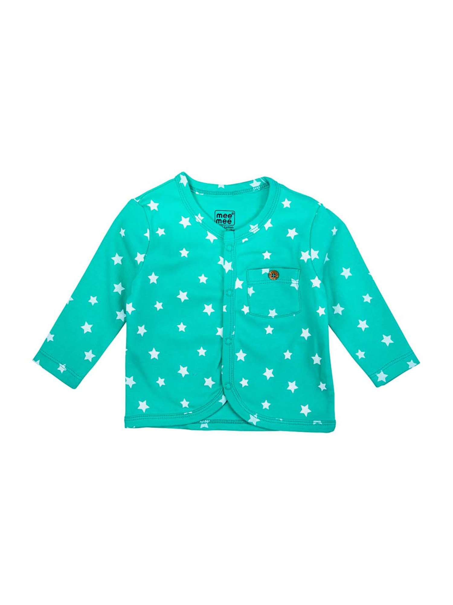 Mee Mee Kids Green Cotton Printed Jablas - Pack of 3